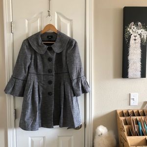Gray Empire Waist Jacket with 3/4 Sleeves